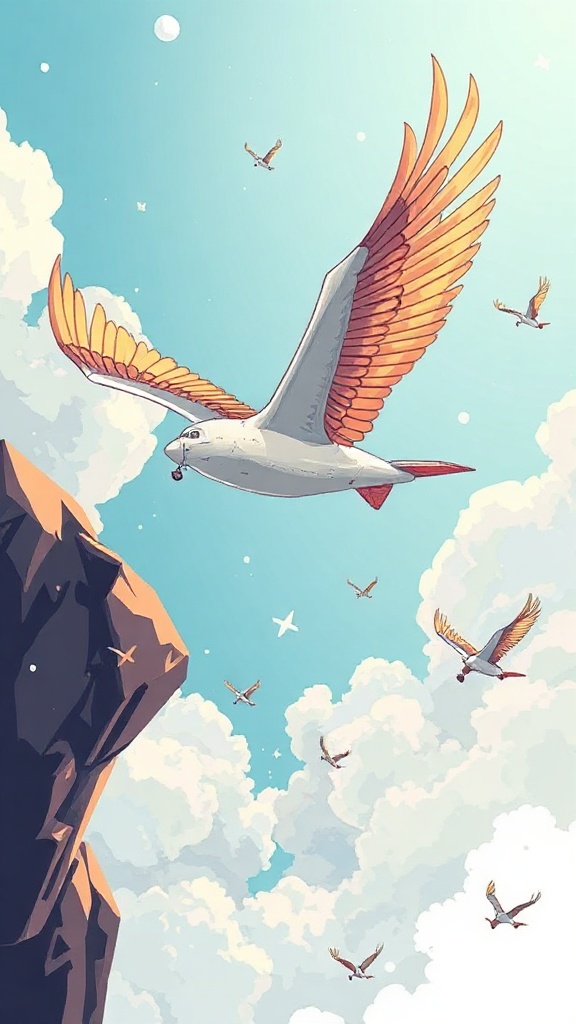 Flying image
